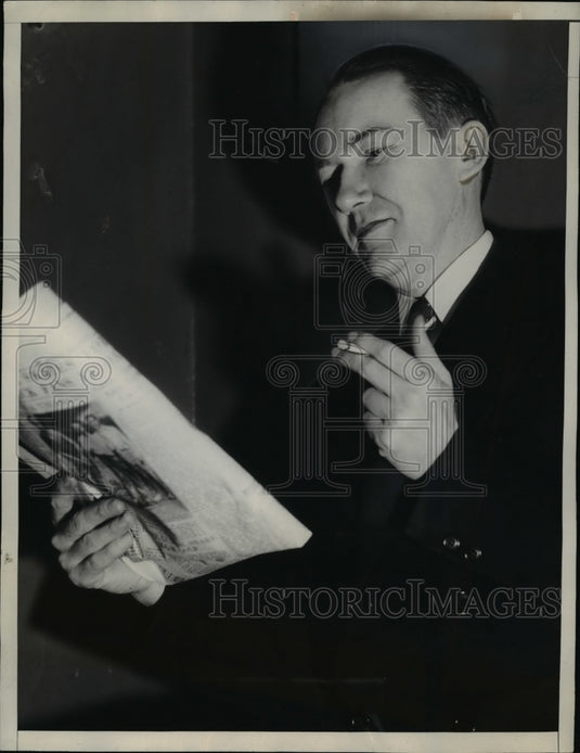 1936 Press Photo Robert S. James in Court, Los Angeles - nef30212