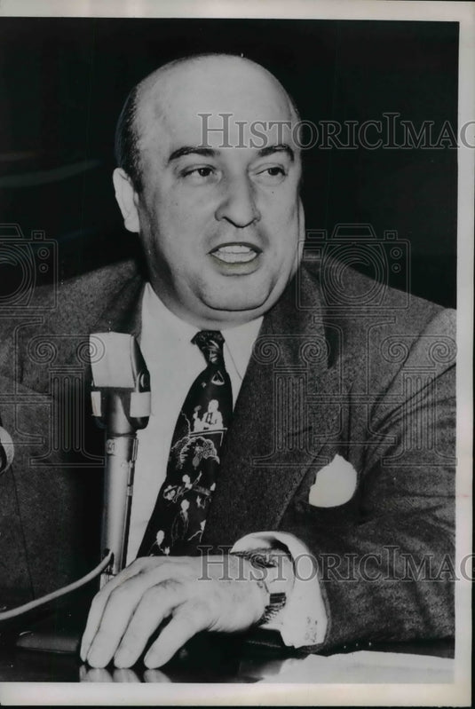 1951 Press Photo Abraham Teitelbaum at house Ways & Means Hearing - nef30269