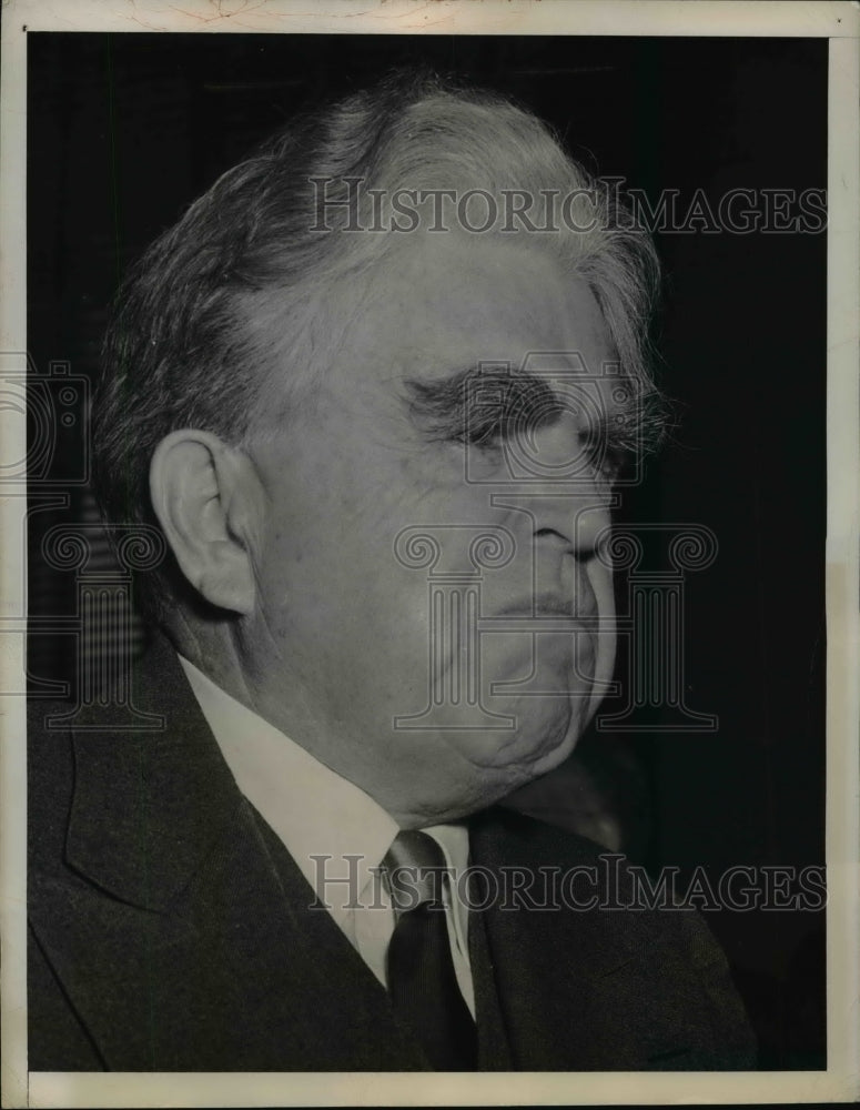 1949 Press Photo John L. Lewis at Senate Labor Subcommittee Meeting, Washington