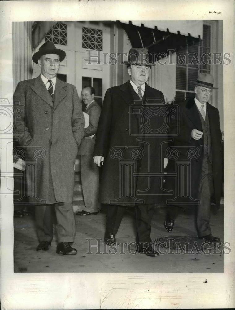 1941 Press Photo Phillip Murray, John Lewis Leave White House UMW Meeting- Historic Images