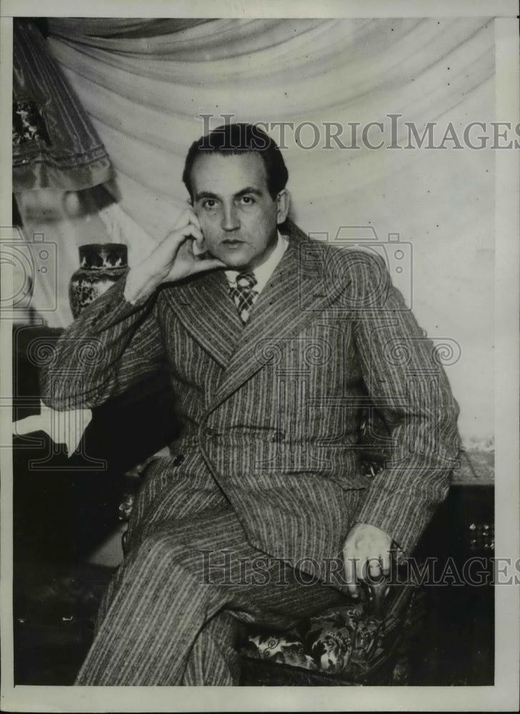 1934 Press Photo Dr. J. Emile Zola - nef30371