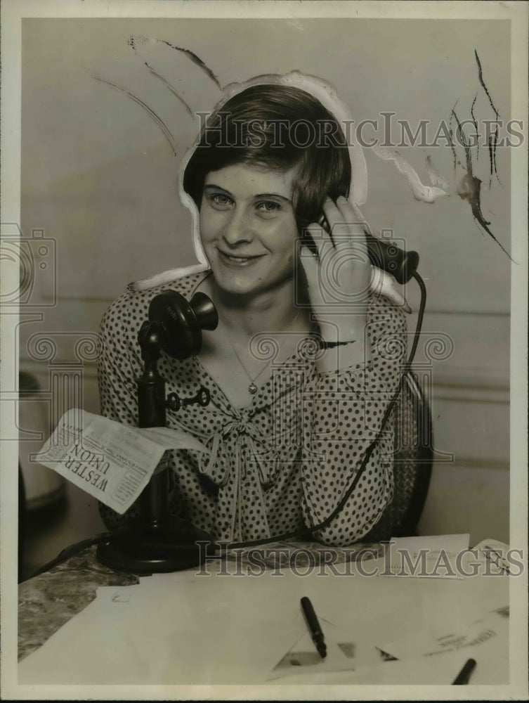 1927 Press Photo Naoma Lewensohn, Tex Rickards Secretary in Chicago - nef30389