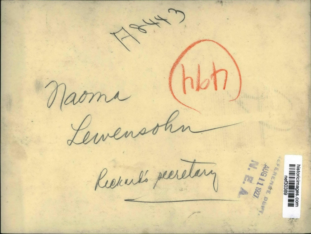 1927 Press Photo Naoma Lewensohn, Tex Rickards Secretary in Chicago - nef30389