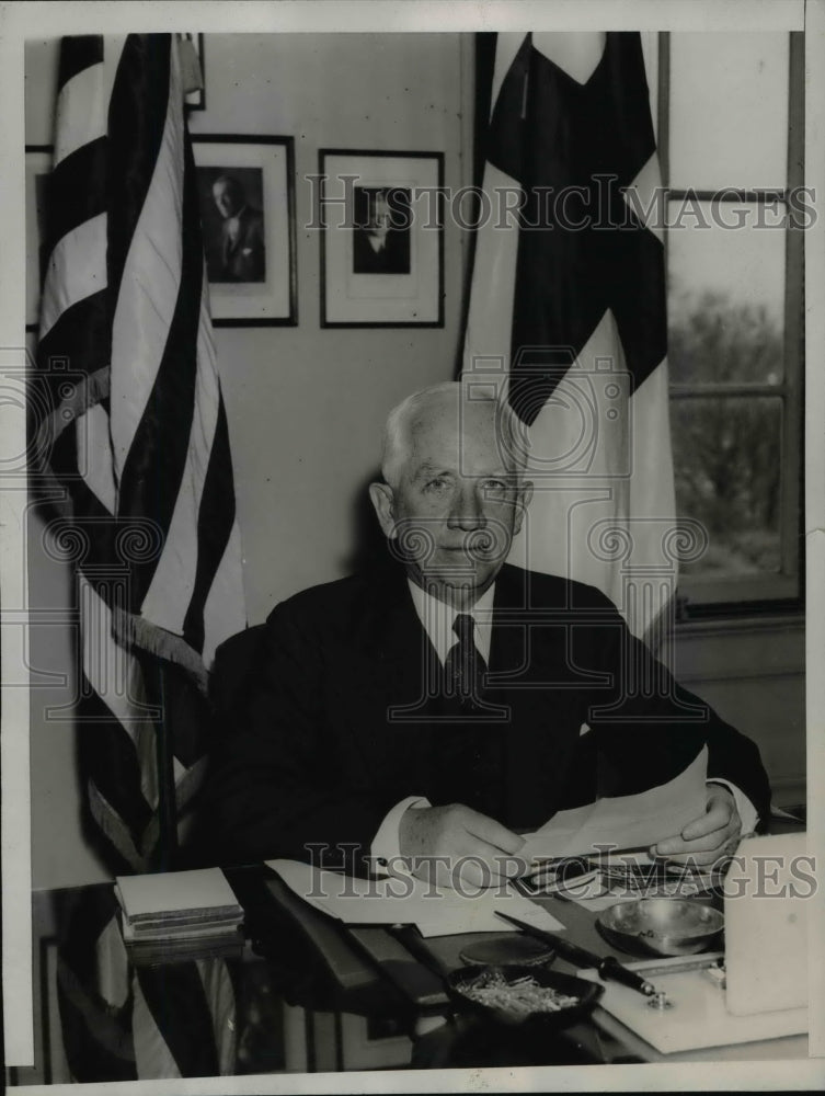 1938 Press Photo Norman H. Davis assumes duties at Red Cross Headquarters