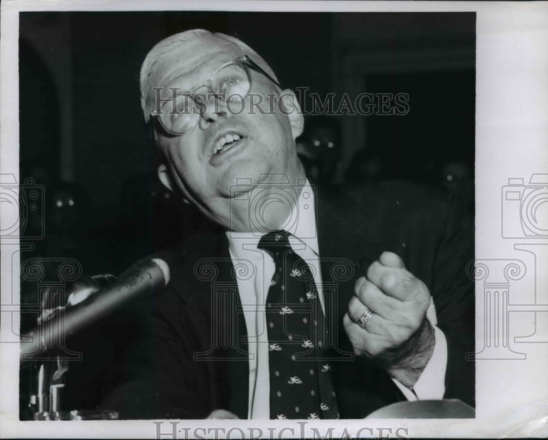 Load image into Gallery viewer, 1957 Press Photo Charles E. Wilson, Secretary of Defense - nef30847
