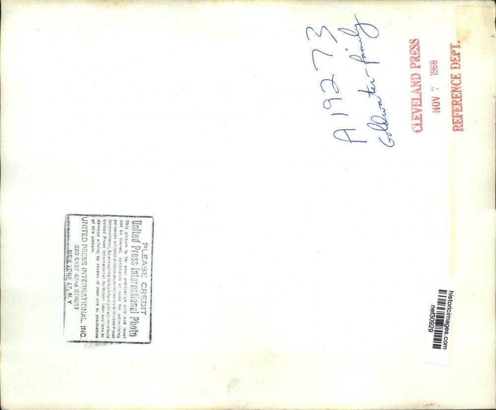 1968 Press Photo Barry Goldwater, Wife Peggy After Election in Phoenix, Arizona