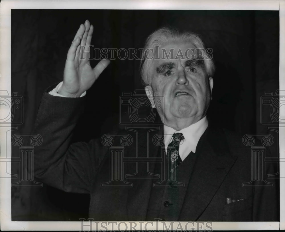 1952 Press Photo John L. Lewis at Senate Mine Safety Hearing, Washington, D.C.