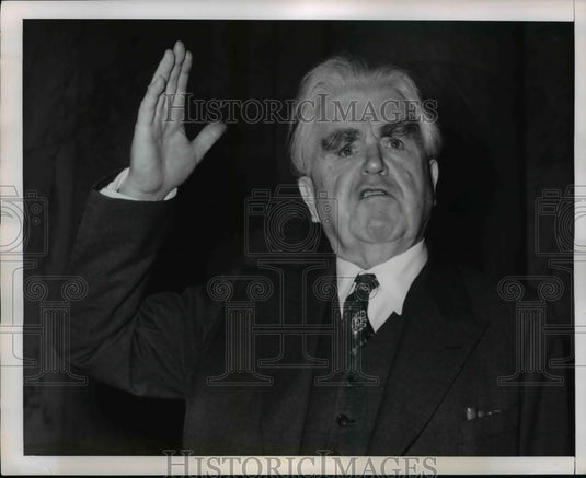 1952 Press Photo John L. Lewis at Senate Mine Safety Hearing, Washington, D.C.