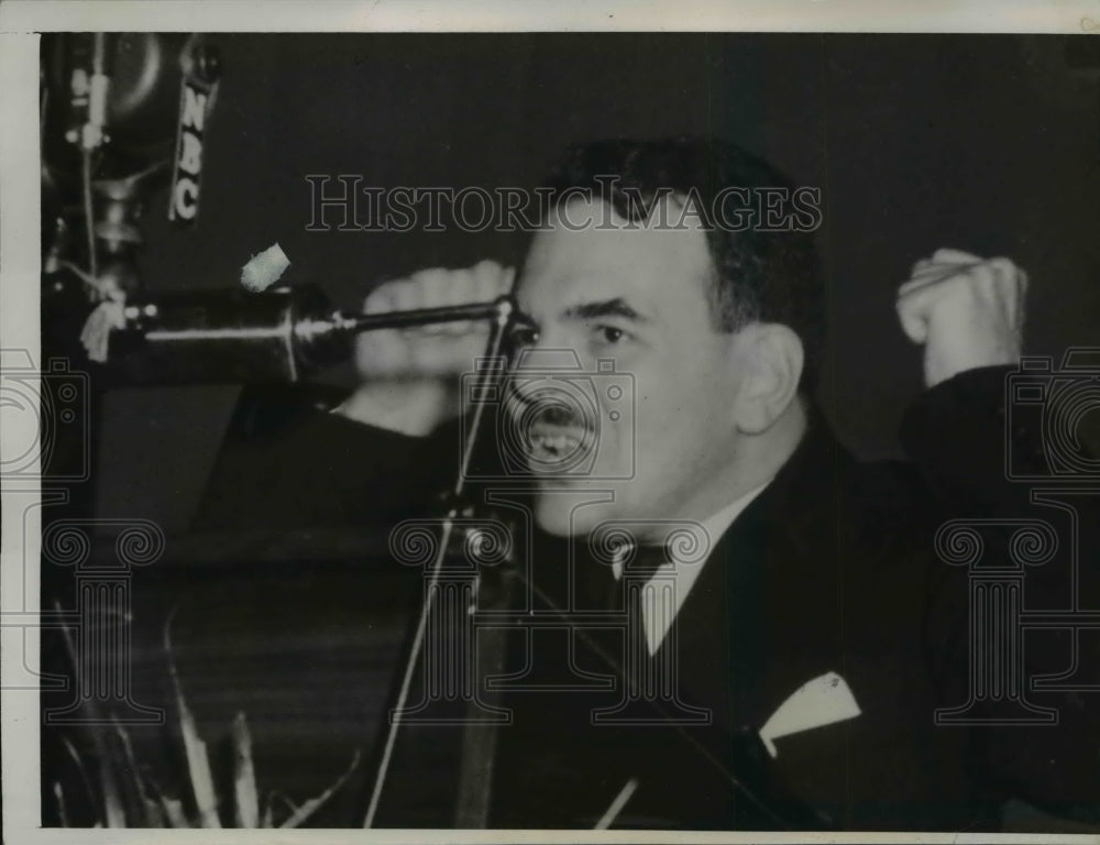 1940 Press Photo Thomas E. Dewey Addresses Audience Based on Farm Question Theme