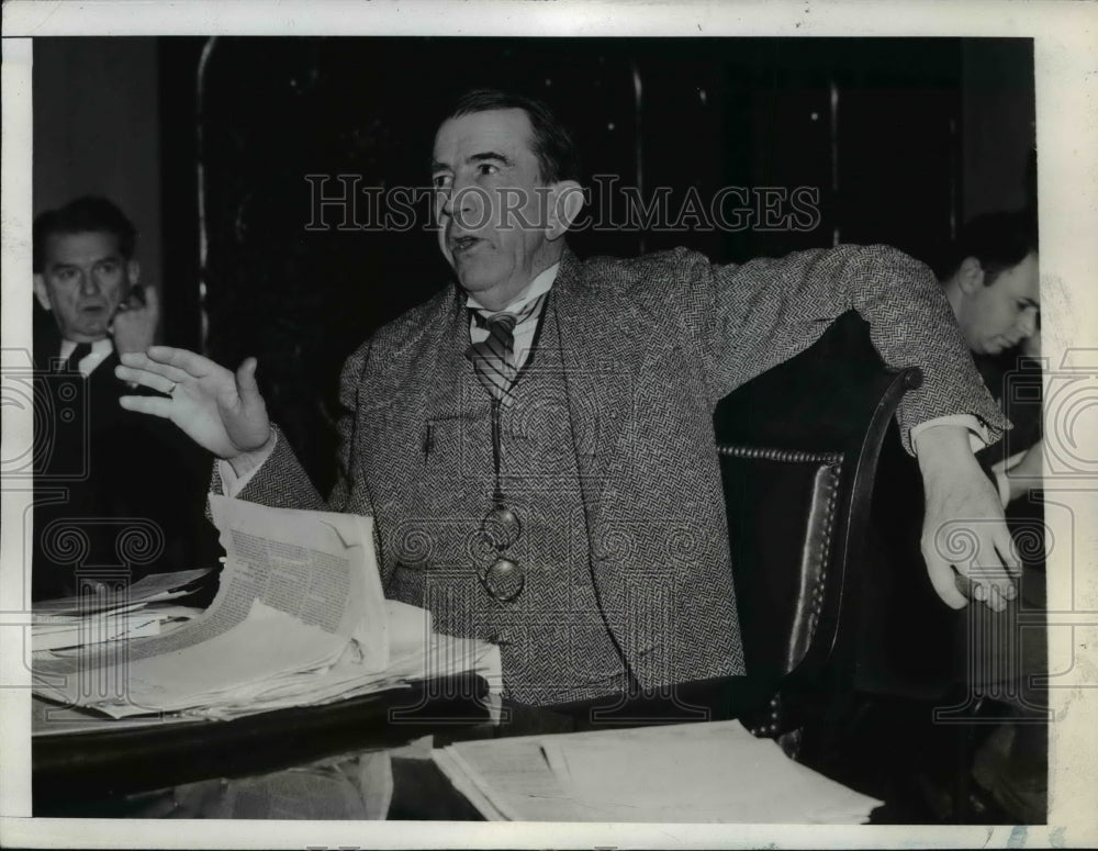 1942 Press Photo WA, D.C. Howard W. Smith Testifies Congress Blocks Legislation