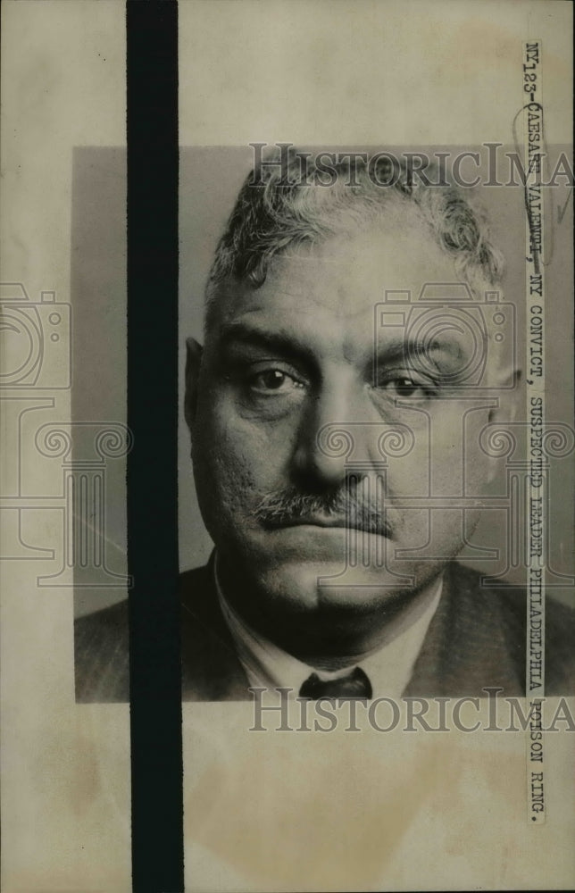 1939 Press Photo Caesare Valenti, Convicted Suspect Leader of Phil. Poison Ring
