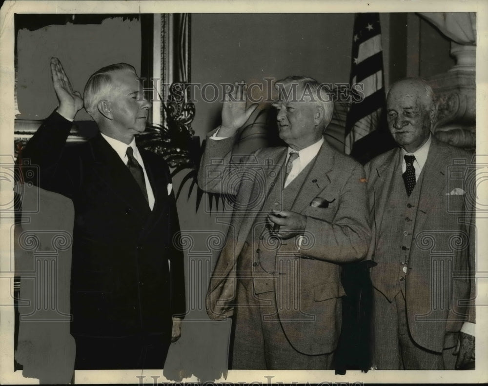 1936 Press Photo Senator Scott M Loftin, VP John Garner & Senator Duncan Cher