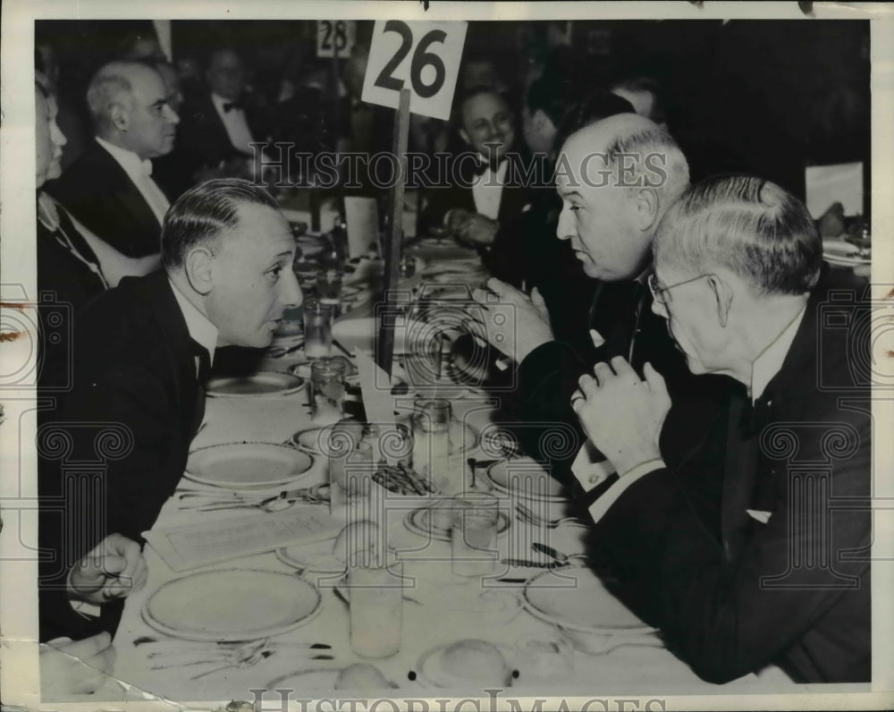 1936 Press Photo New York Democratic Leaders Dinner before State Committee