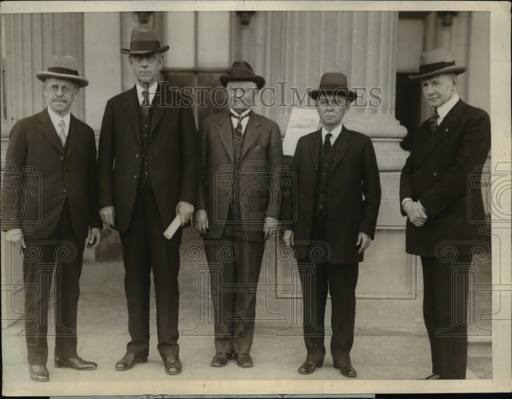 1925 Press Photo John Garner and Senate Members Responsible for Tax Bill