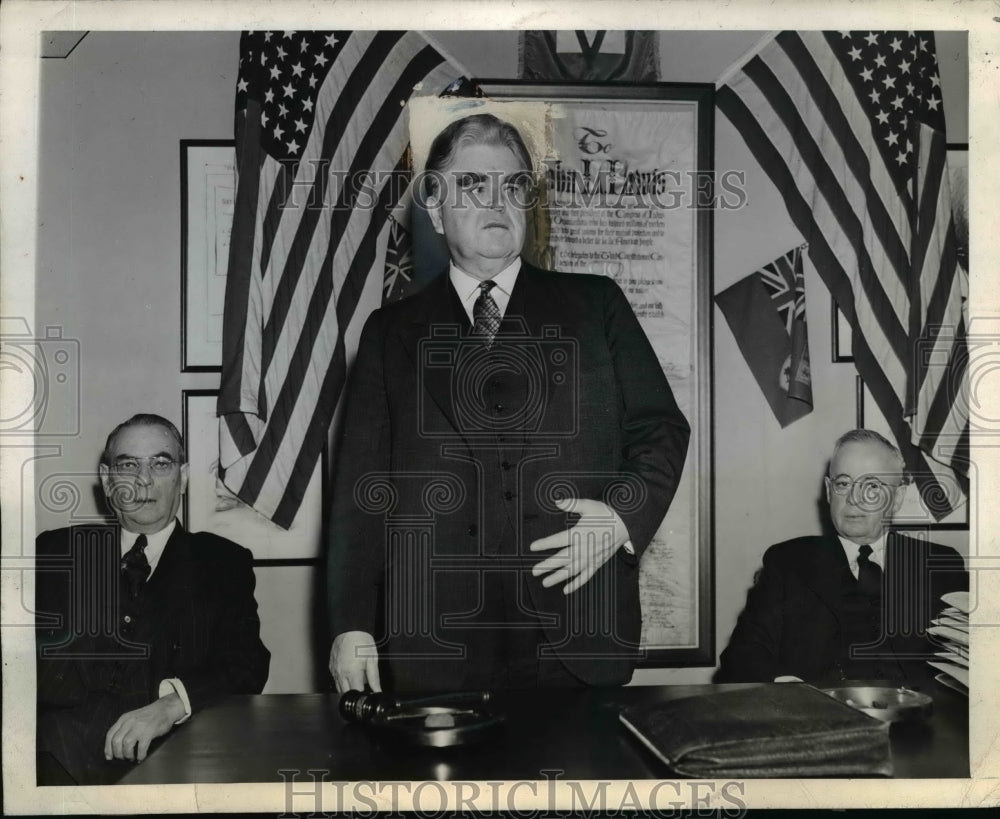 1946 Press Photo John L. Lewis at United Mine Workers Committee Meeting