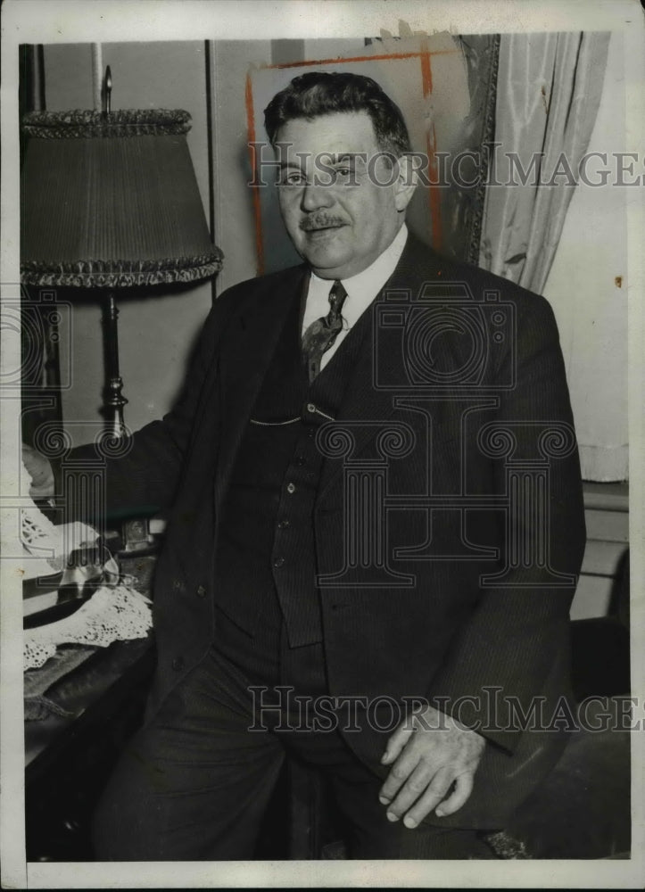 1933 Press Photo Edouard Herriot Former Premier of France Seriously Ill