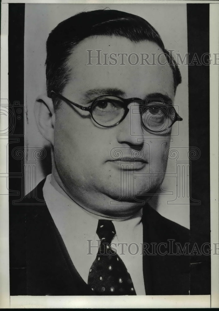 1937 Press Photo Harvey C. Freming Pres. of the International Oil Workers Union
