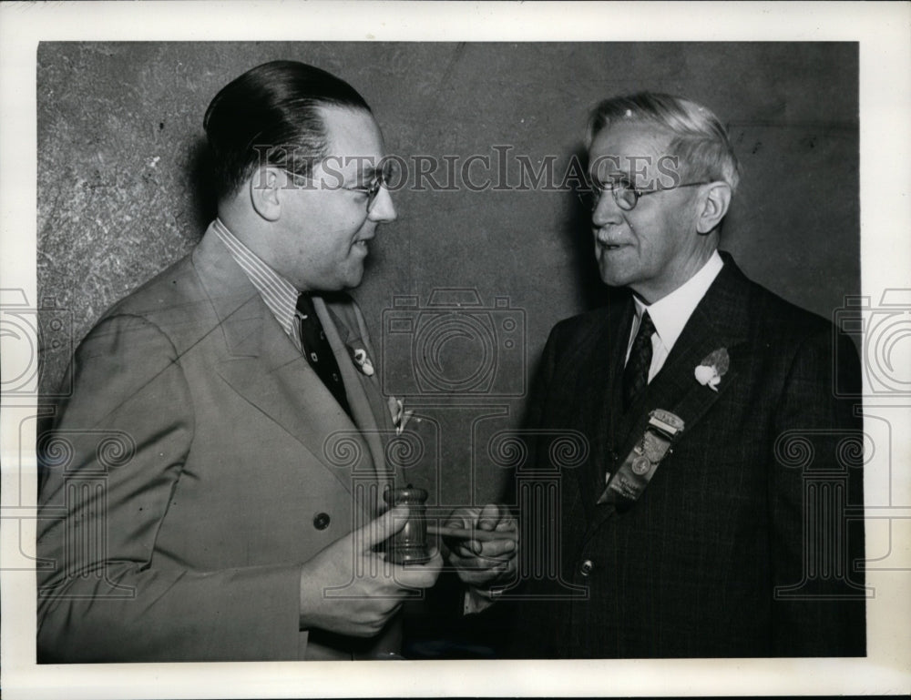 1938 Press Photo New and Old Presidents of Masonic Clubs League Convention