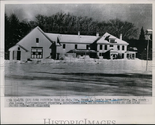 1952 Press Photo Major General Frank E. Lowe's Home in Harrison Missouri