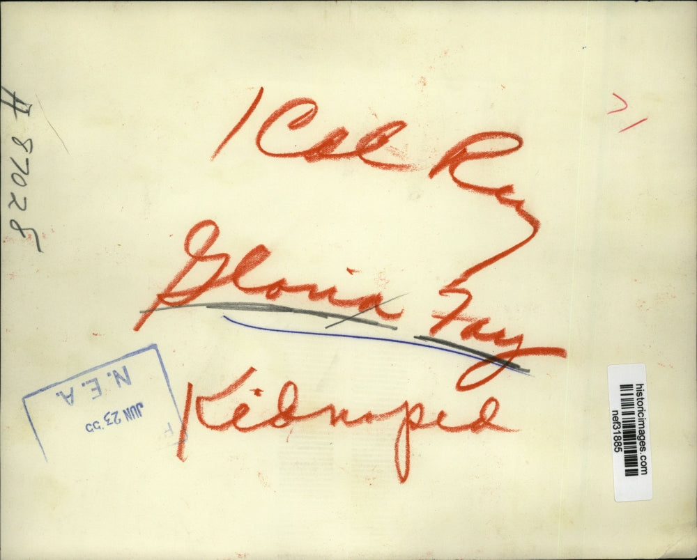 1955 Press Photo Gloria Fay Kidnap Victim - nef31885