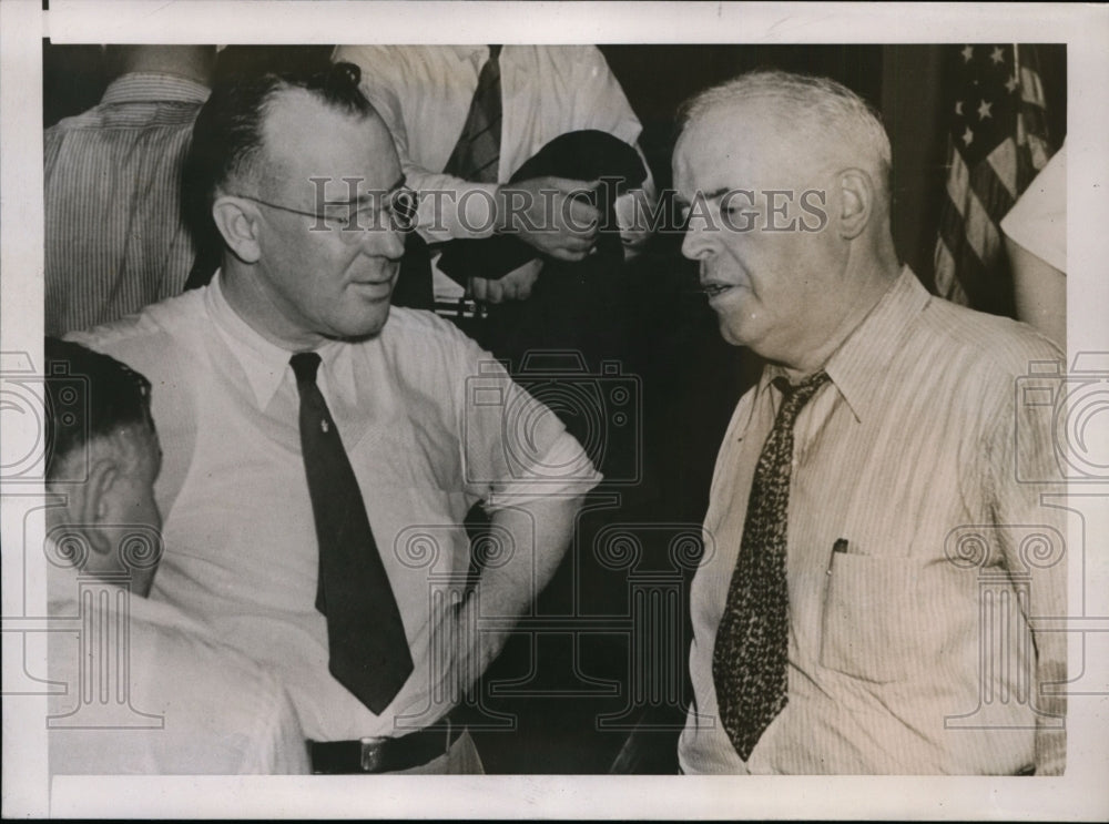 1938 Press Photo Robert B. Armstrong, Arthur Kjellquist, Railroad Strike Leaders