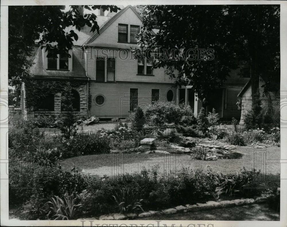 1933 Press Photo George Swiler Estate Rock Garden Used for Roosevelt Wedding
