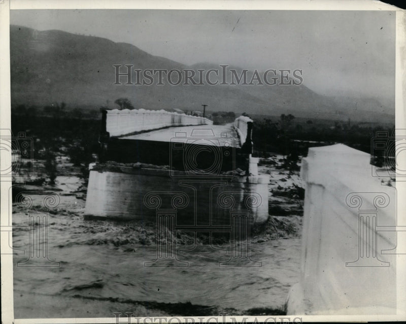 Load image into Gallery viewer, 1938 Press Photo Carey Bridge on Sisquoc River Washed Away by Flooding
