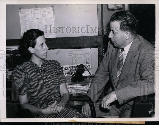 1944 Press Photo Mrs Robert Steiger Confesses to Poisoning Helen Hovey, IL