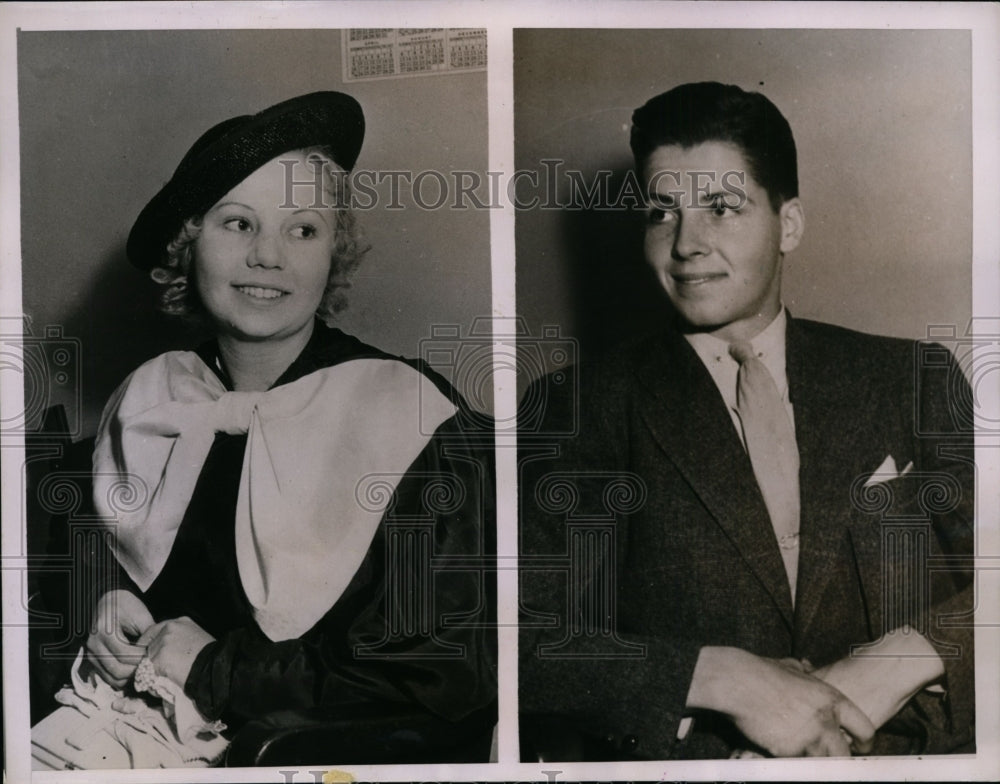 1935 Press Photo Helen Sears Charges Clifford Wilkins in Auto Crash Case