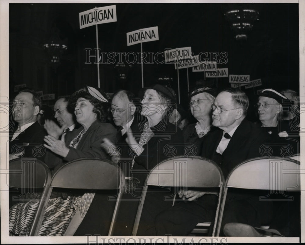 1940 Press Photo Delegates listen to Claude A. Watson at Prohibition convention