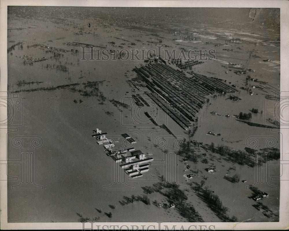 Press Photo Flood in Center of Louisville - nef32112