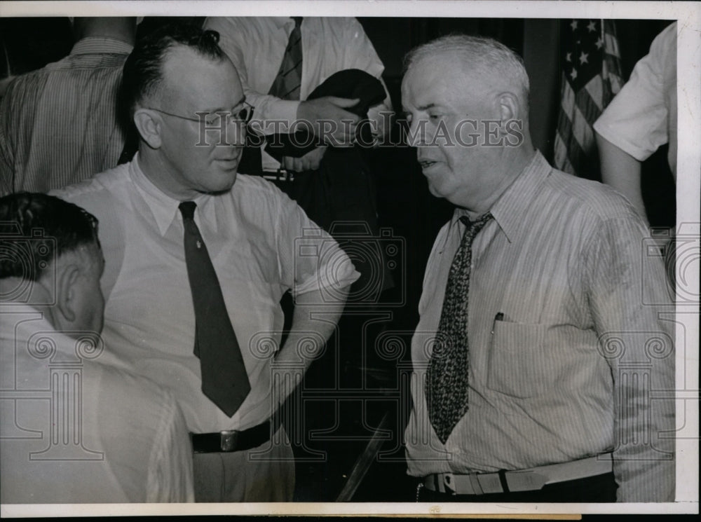 1938 Press Photo Waukegan, IL- Robert B. Armstrong and Arthur Kjellquist