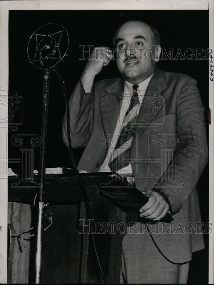 1938 Press Photo Pastor Gerald B. Winrod Campaign Speech in Lawrence, Kansas