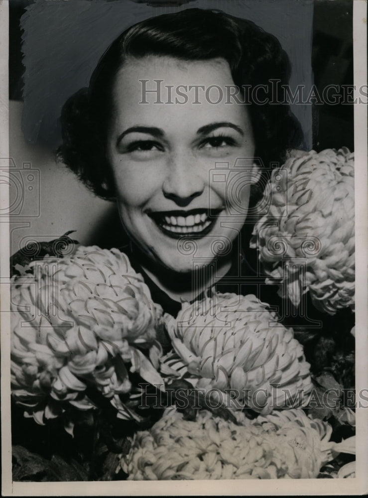 1935 Press Photo Evelyn Foreman, University of Missouri Greeter "Glad Hand Girl"