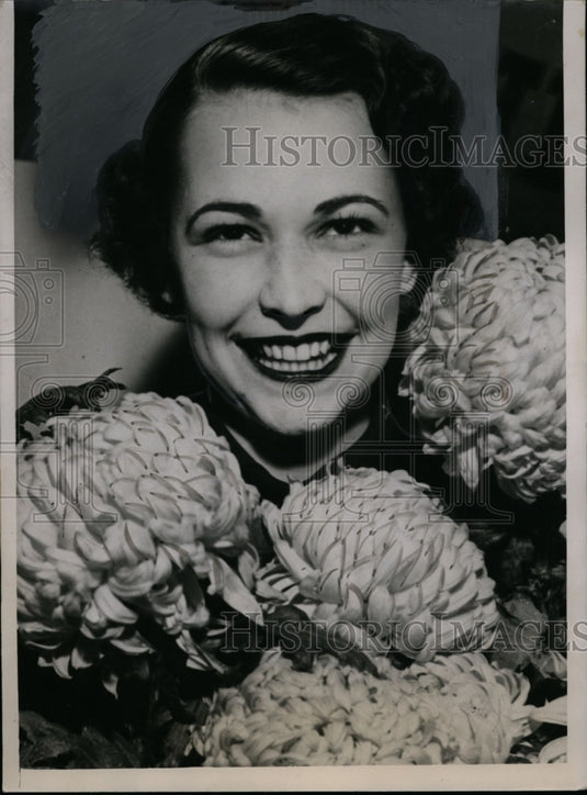 1935 Press Photo Evelyn Foreman, University of Missouri Greeter "Glad Hand Girl"