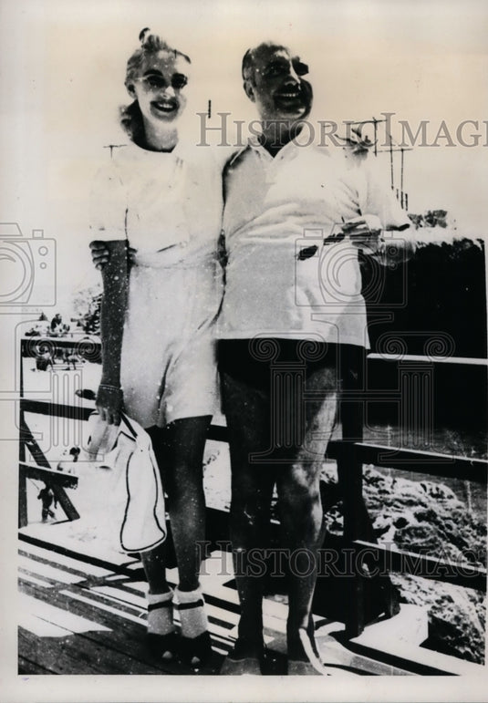 1939 Press Photo Countess Haugwitz-Reventlow With Prince De Bitetti - nef32244