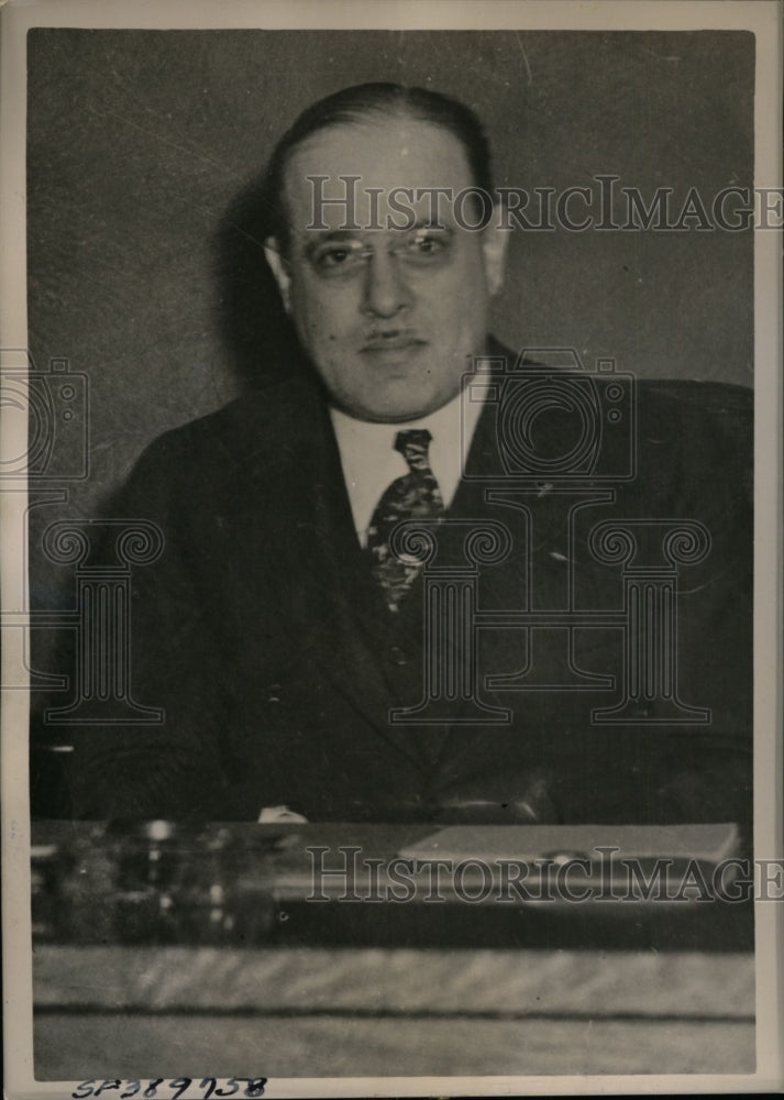 1937 Press Photo Charles N. Fiedelson in Hearing Over Violence in Lettuce Assoc.