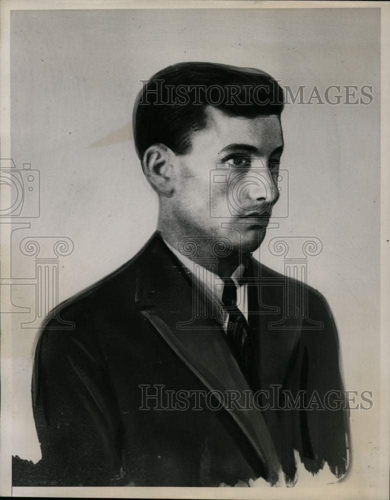 1934 Press Photo Second Radio Officer, George Alagna, Arrested After Testimony
