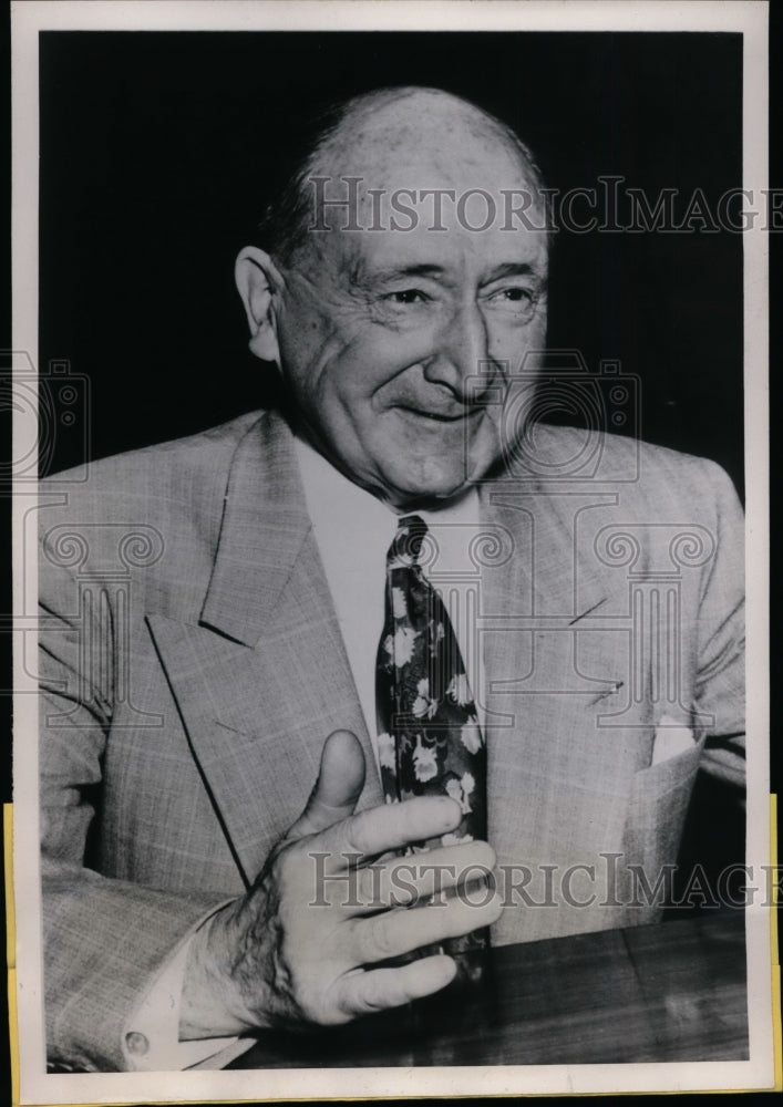 1952 Press Photo Vice Adm. W. W. Smith Denies Sen. Investigation Comm. Claims