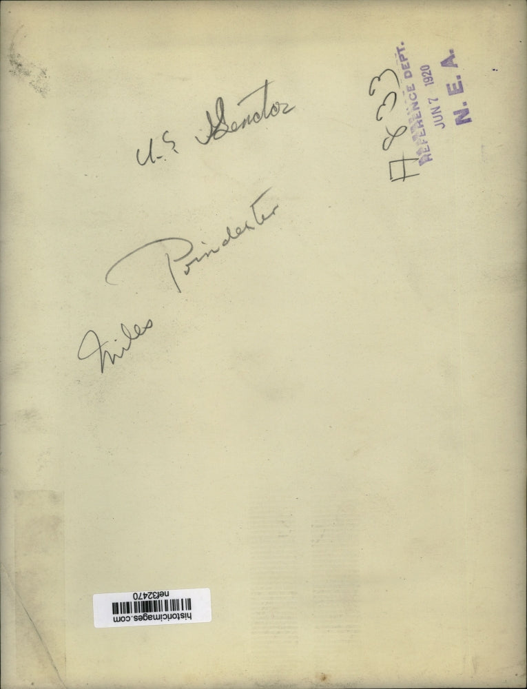 1920 Press Photo US Senator Miles Poindexter - nef32470