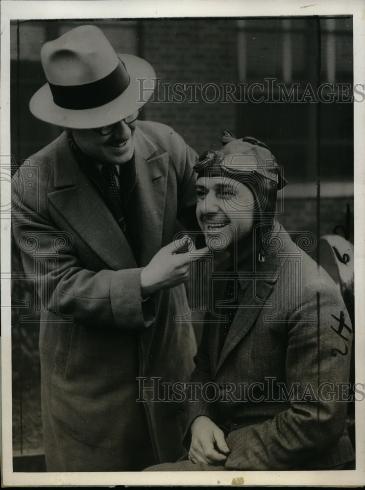 1931 Press Photo P.J Stribling Student Flier Escapes Injury in 1,500 Foot Plunge
