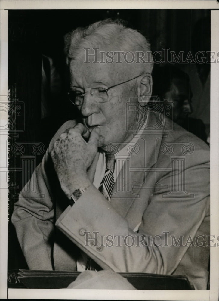 Load image into Gallery viewer, 1938 Press Photo Mayor Lionel Evans at Senate civil Liberties Hearing Washington
