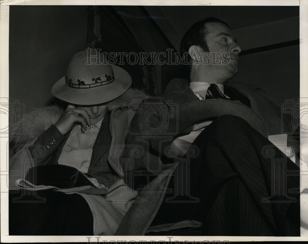 1938 Press Photo Adele and Jan Rubini in Lease Lawsuit with Jerome Cowan
