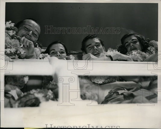 1939 Press Photo Mr & Mrs Henry J Topping & Mr & Mrs George Vanderbilt