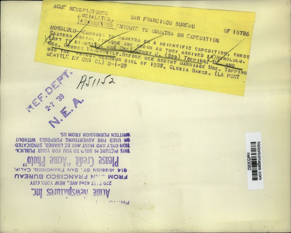 1939 Press Photo Mr & Mrs Henry J Topping & Mr & Mrs George Vanderbilt