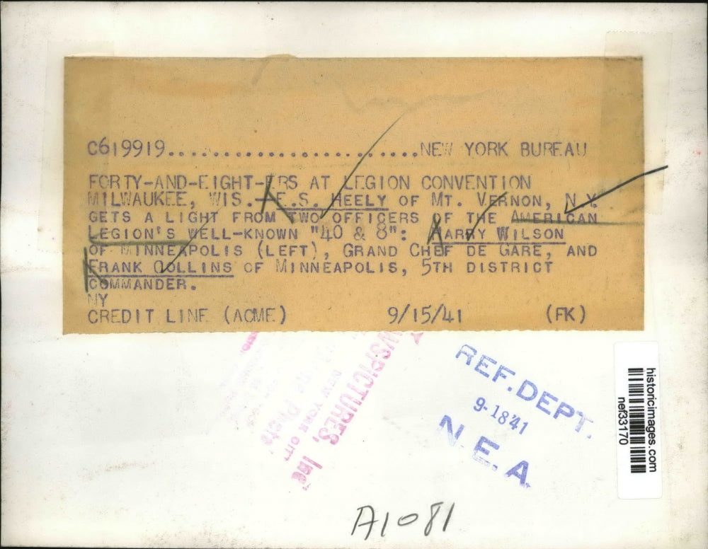 1941 Press Photo Forty and Eight Years of the American Legion Convention