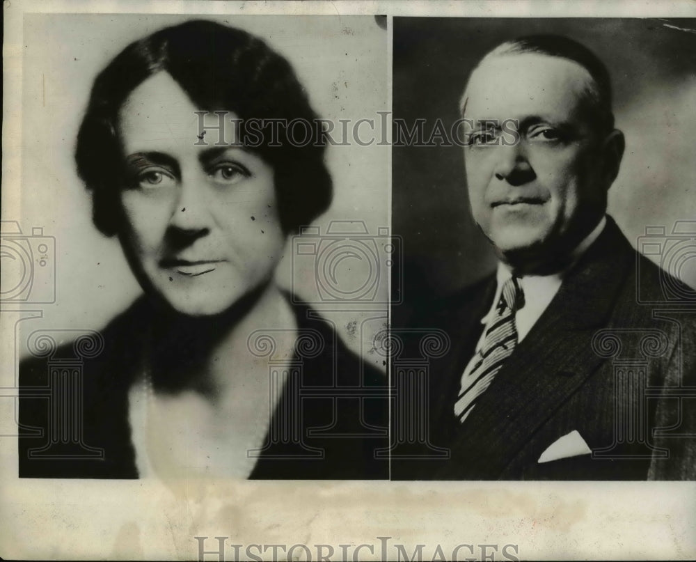 1932 Press Photo Howard A.Woolverton and Wife Florence helf for kidnaped ransom