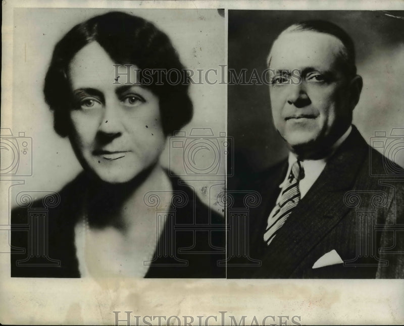Load image into Gallery viewer, 1932 Press Photo Howard A.Woolverton and Wife Florence helf for kidnaped ransom
