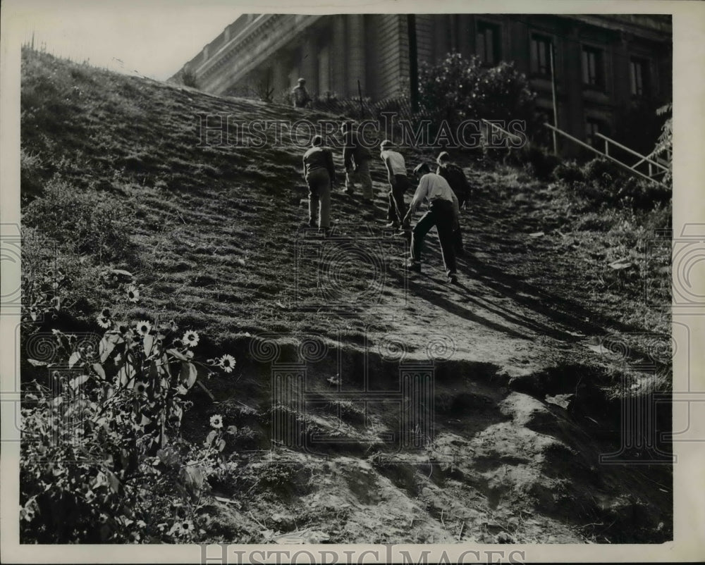 Press Photo Short Cut up Hillside Aside Steps to Mall - nef33241