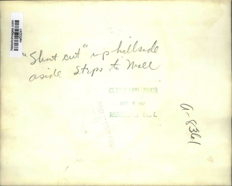 Load image into Gallery viewer, Press Photo Short Cut up Hillside Aside Steps to Mall - nef33241

